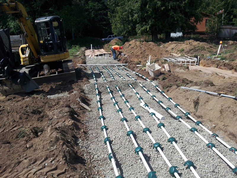 Installation of one of the many pressure beds required
